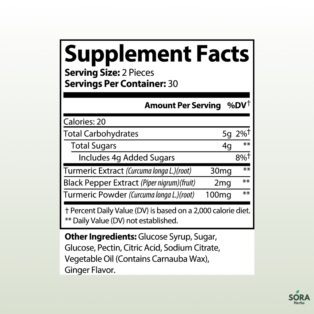 Sora Herbs Turmeric Gummies