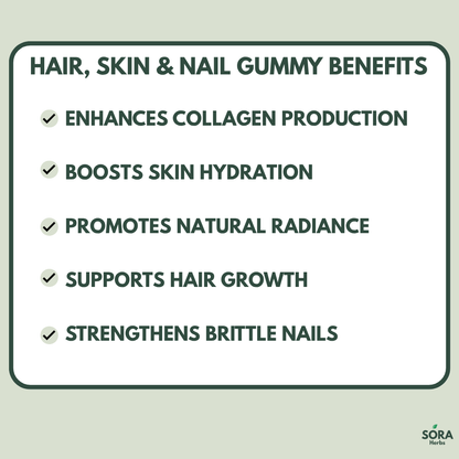 Sora Herbs Hair, Skin & Nails Gummies